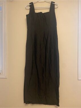 Maternity Wear: Finity Black Pinstripe Midi Dress